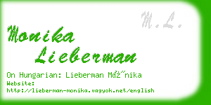monika lieberman business card
